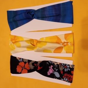 Hand made Spandex Head Bands - set of 3